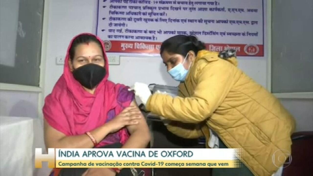 Índia aprova o uso emergencial da vacina de Oxford, em parceria com a AstraZeneca