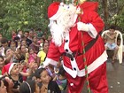 Papai Noel reúne centenas de crianças no Parque da Cidade em Santarém