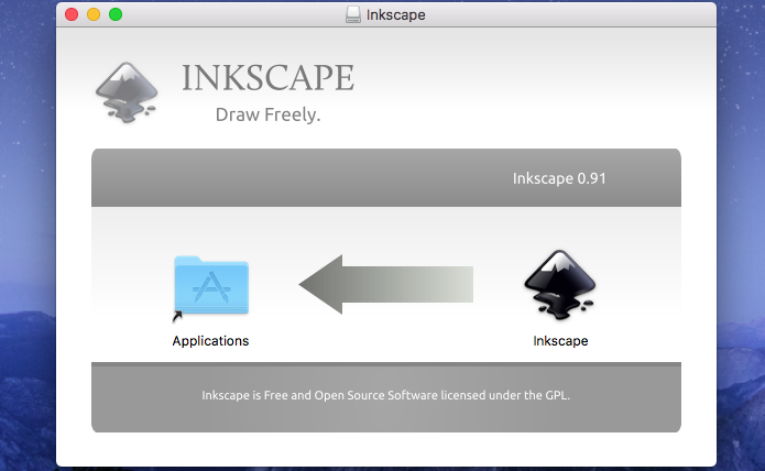 Instalando o Inkscape na pasta Aplicativos do OS X (Foto: Reprodução/Edivaldo Brito)