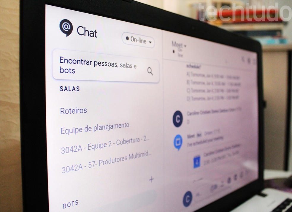 Google Chat é ideal para conversas com equipes e pessoas das organizações — Foto: Caroline Doms/TechTudo