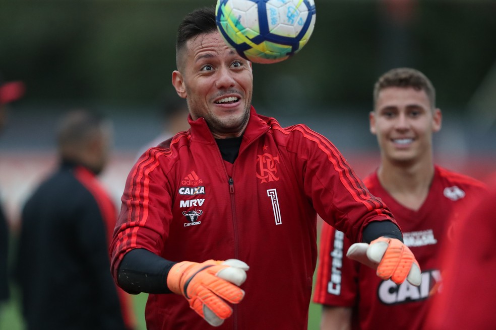 Diego Alves em treinamento do Flamengo no Ninho do Urubu (Foto: Gilvan de Souza / Flamengo)