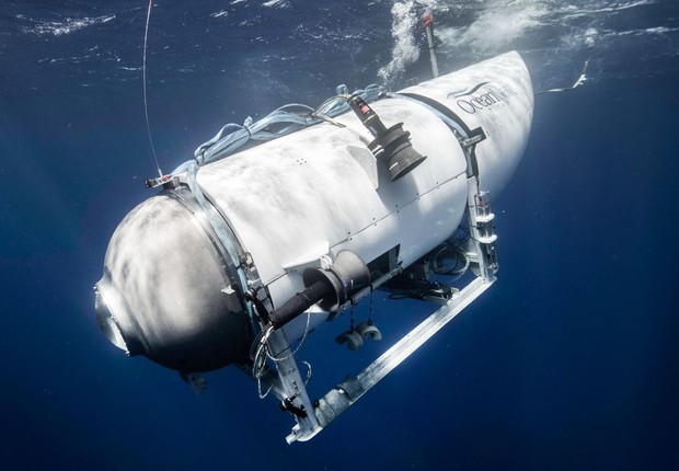 O submarino Titan, da OceanGate Expeditions (Foto: Reprodução/ OceanGate Expeditions)