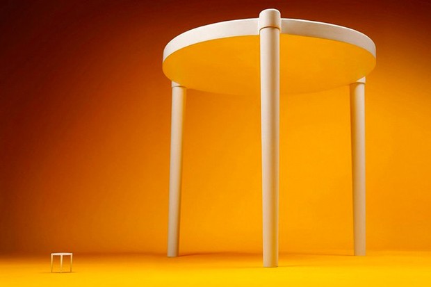 'Pizza saver' inspira mesa de três pés criada pela Ikea em parceria com a Pizza Hut (Foto: Divulgação)