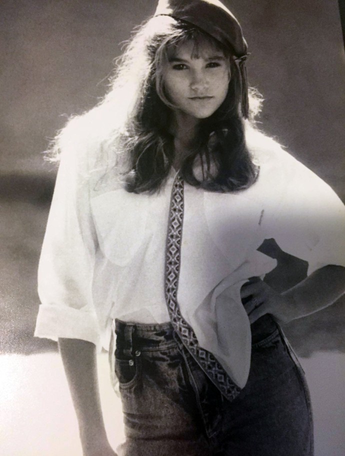 Flávia Alessandra no início da carreira em trabalho como modelo (Foto: TV Globo)