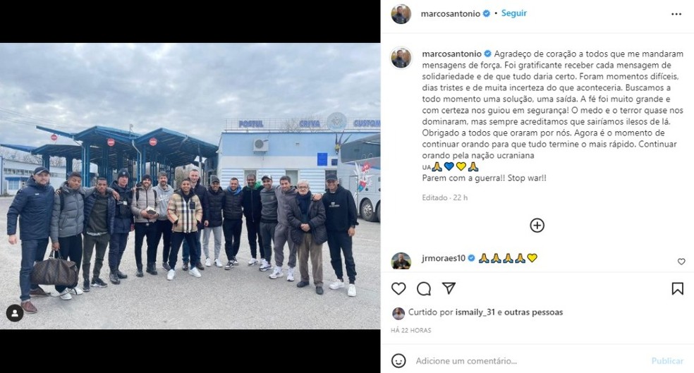 Postagem foi compartilhada nas redes sociais de diversos jogadores.  — Foto: Redes sociais/Reprodução
