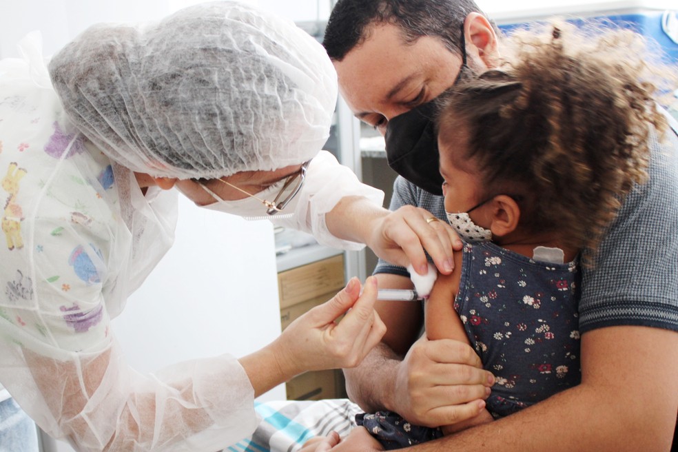 Vacinas contra a Covid e Influenza para crianças em Palmas — Foto: Flaviana OX/Prefeitura de Palmas