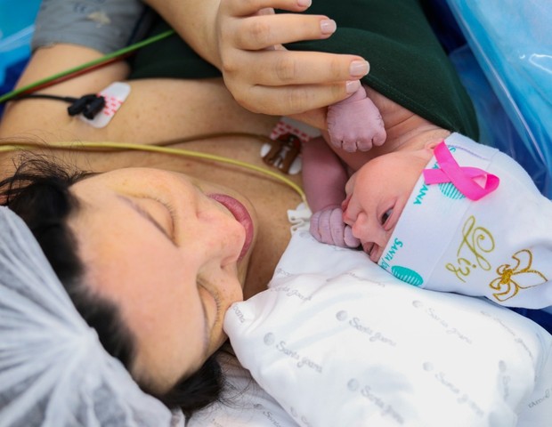Fernanda deu à luz à pequena Liz em outubro  (Foto: Arquivo Pessoal )