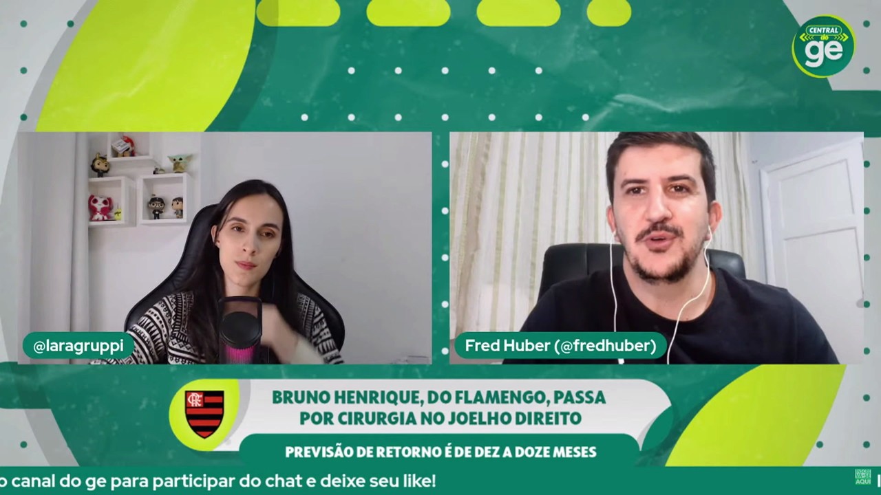 'Agora é aguardar a recuperação', diz Fred Huber sobre a cirurgia bem sucedida do Bruno Henrique