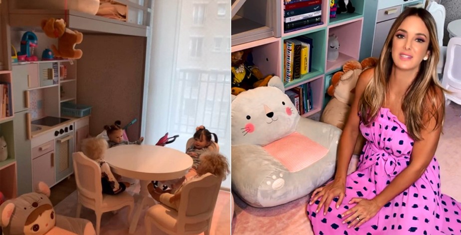 Ticiane Pinheiro mostra quartos das filhas, Rafaella e Manuella