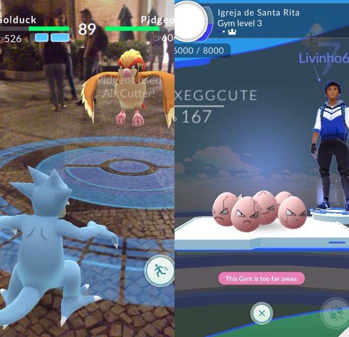 Pokémon Go recebe melhoria para treinos em Ginásio (Foto: Reprodução/Felipe Vinha) (Foto: Pokémon Go recebe melhoria para treinos em Ginásio (Foto: Reprodução/Felipe Vinha))