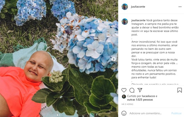 Lucas Lucco lamenta morte da fã Julia Conte (Foto: Reprodução/Instagram)