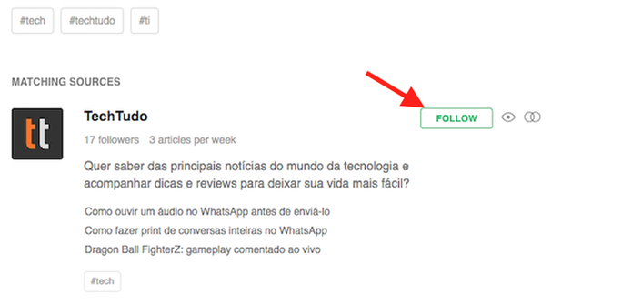 Siga as atualizações de notícias de um site com o serviço online Feedly (Foto: Reprodução/Marvin Costa) Siga as atualizações de notícias de um site com o serviço online Feedly (Foto: Reprodução/Marvin Costa)