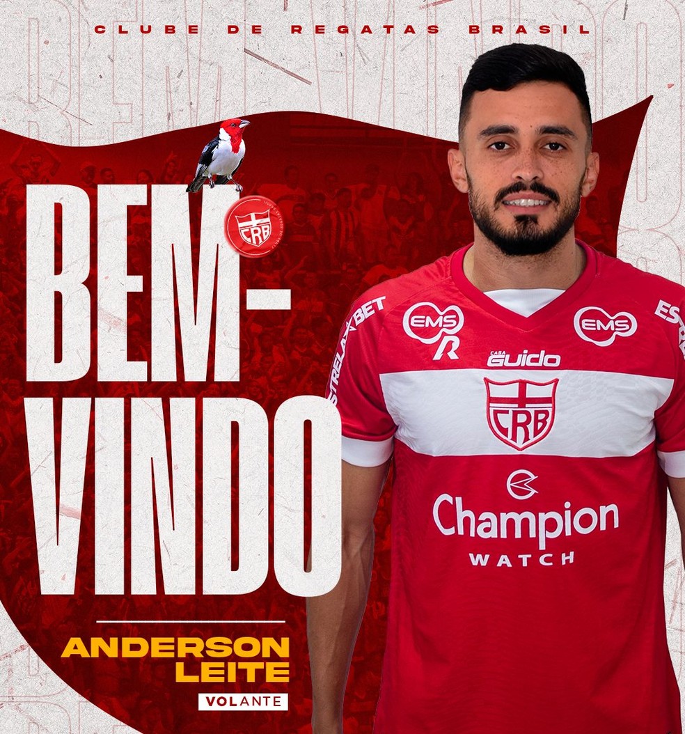 Anderson Leite vai defender o CRB em 2023 — Foto: Divulgação/CRB