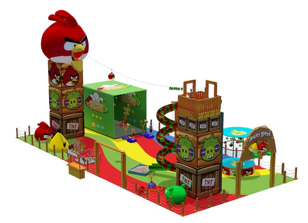 Imagem do projeto do parque de Angry Birds (Foto: Divulgação/BRMALLS)