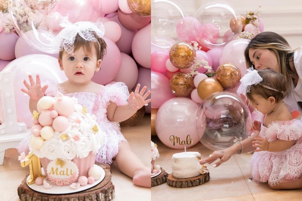 Maria Alice, filha de Virginia Fonseca e Zé Felipe, posa para fotos de seu aniversário de um ano (Foto: Reprodução/Instagram)