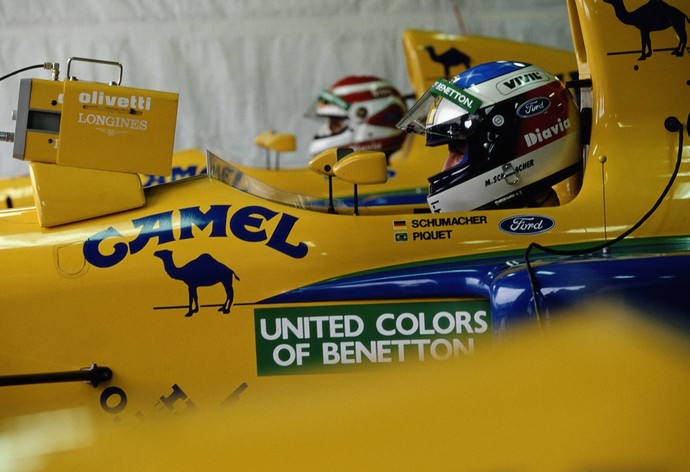 Michael Schumacher foi companheiro de Nelson Piquet na Benetton em 1991 (Foto: Getty Images)