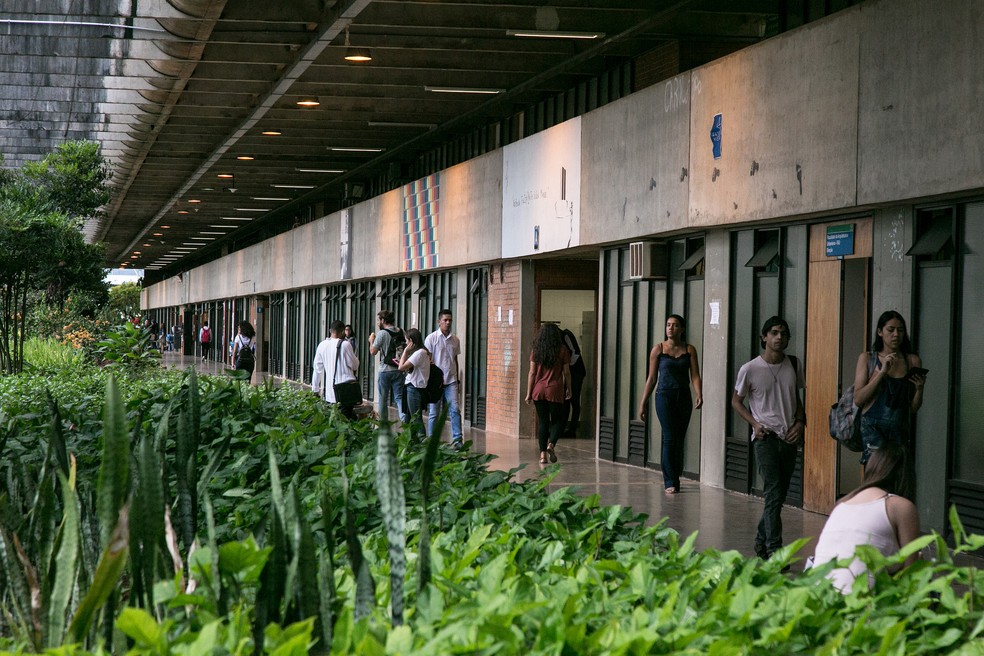 Alunos no Instituto Central de Ciências (ICC) da Universidade de Brasília (UnB) — Foto: Secom/UnB