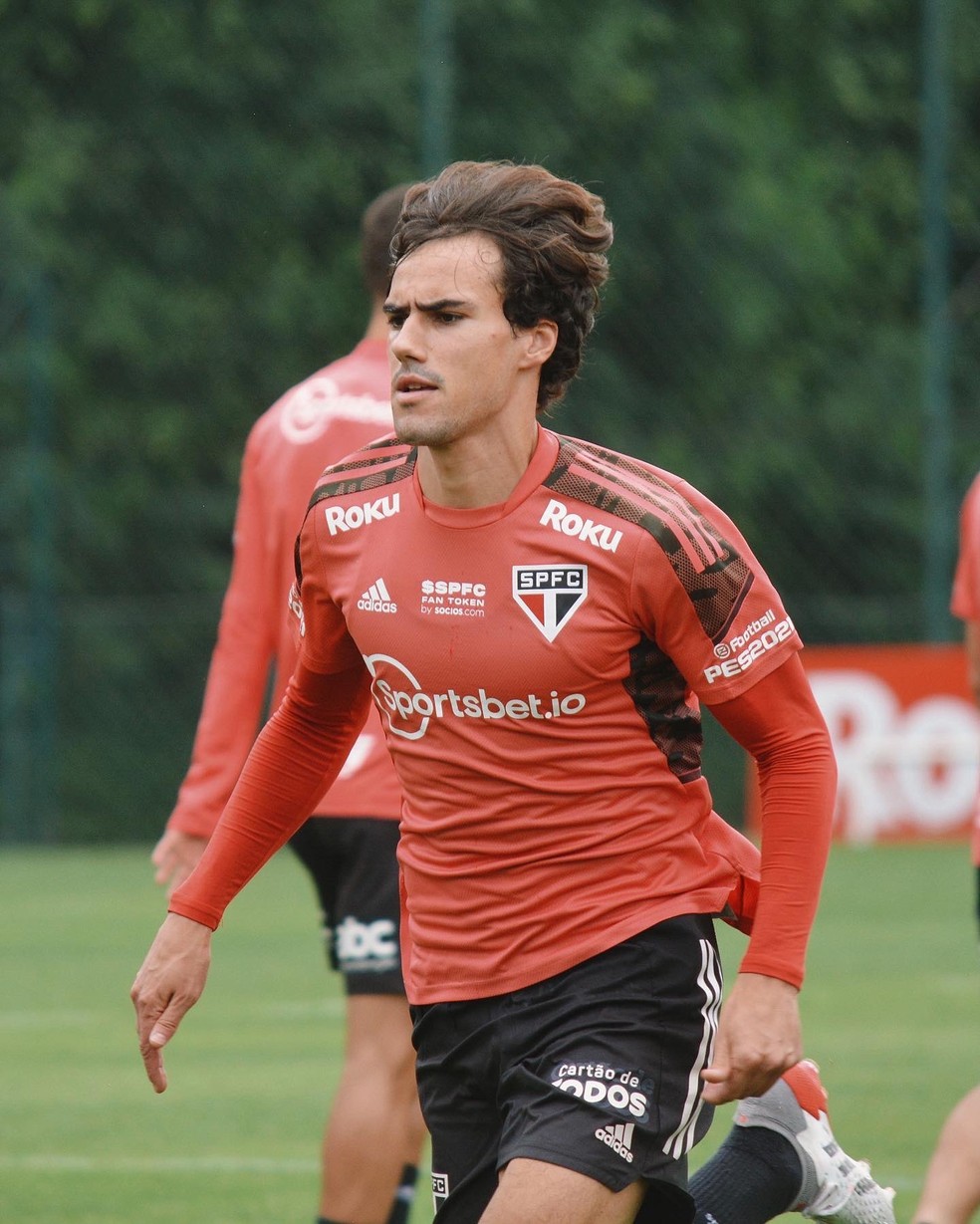 Igor Gomes em treino do São Paulo — Foto: Erico Leonan / saopaulofc