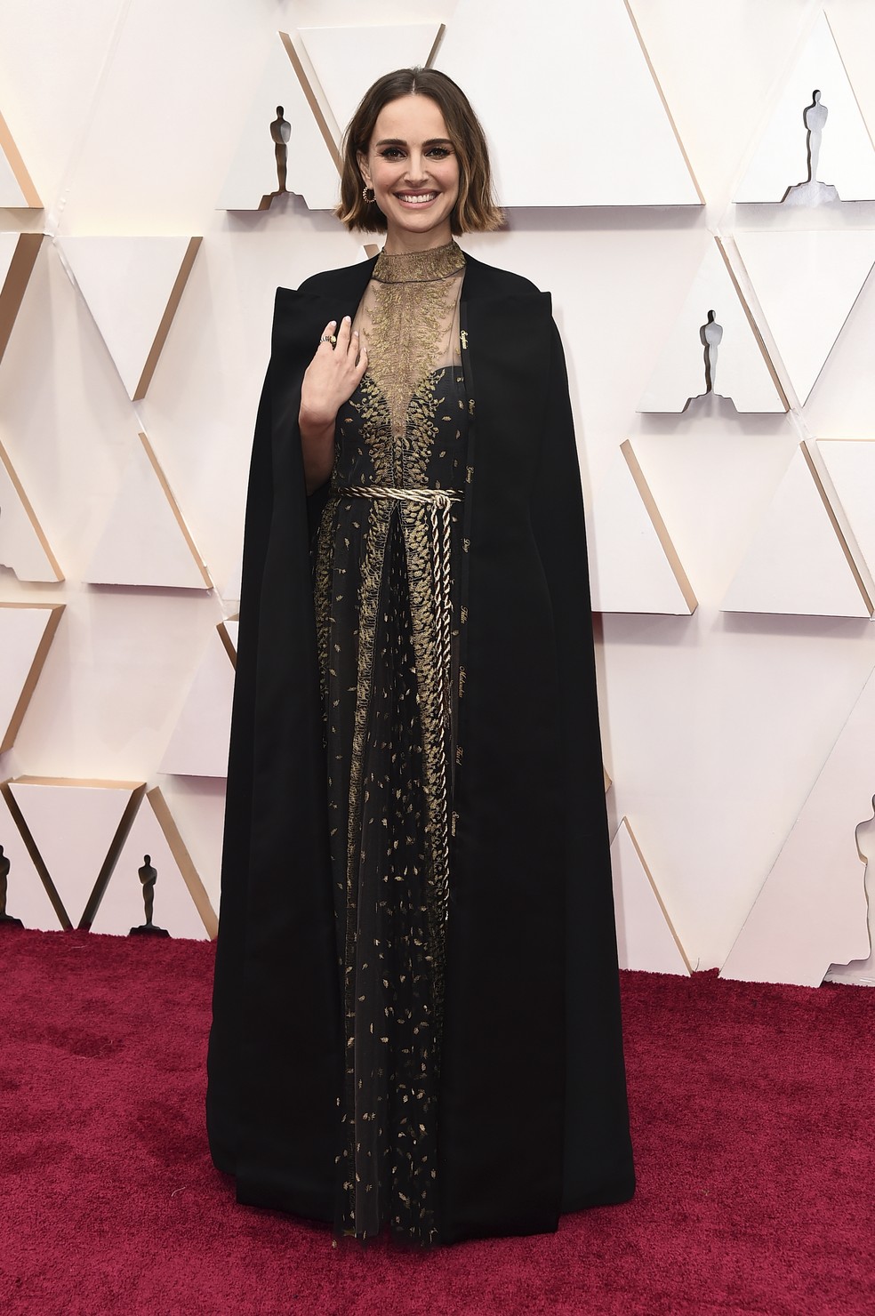 Natalie Portman no Oscar 2020 — Foto: Jordan Strauss/Invision/AP
