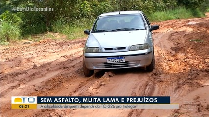 Pessoas que dependem da TO-226 reclamam da falta de estrutura da via