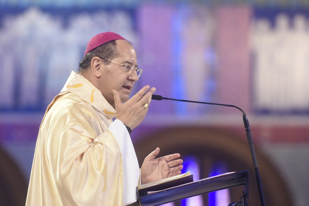 Dom Walmor, presidente da CNBB, vai celebrar missa em homenagem às mães em Belo Horizonte — Foto: Thiago Leon/Santuário Nacional