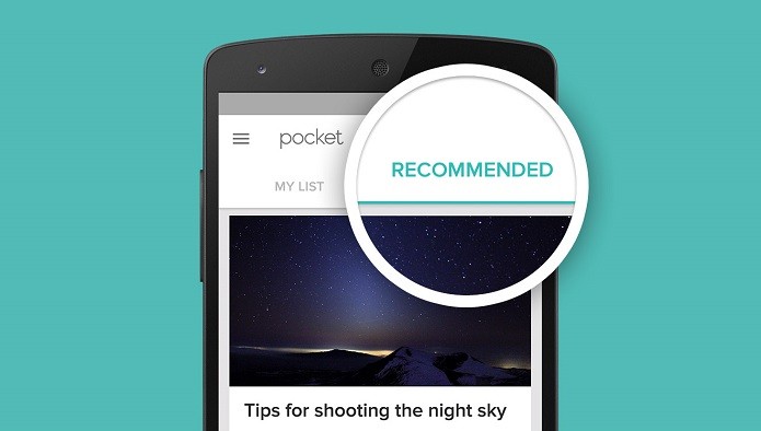 Pocket agora oferece recomendações de conteúdo (Foto: Divulgação/Pocket)