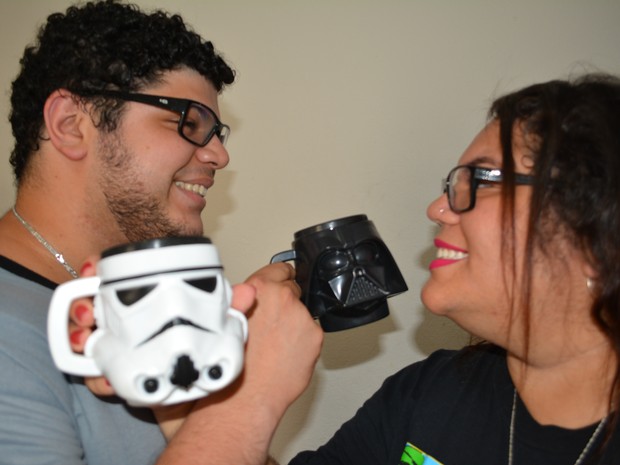 Melanie e Gabriel farão festa temática de Star Wars no casamento, em Mogi das Cruzes (Foto: Jamile Santana/G1)