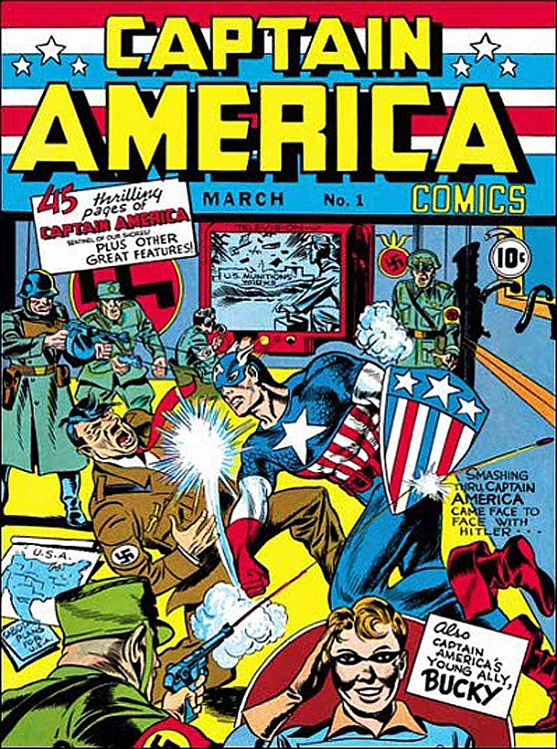 Capa da primeira edição HQ do Capitão América da Marvel (Foto: reprodução)