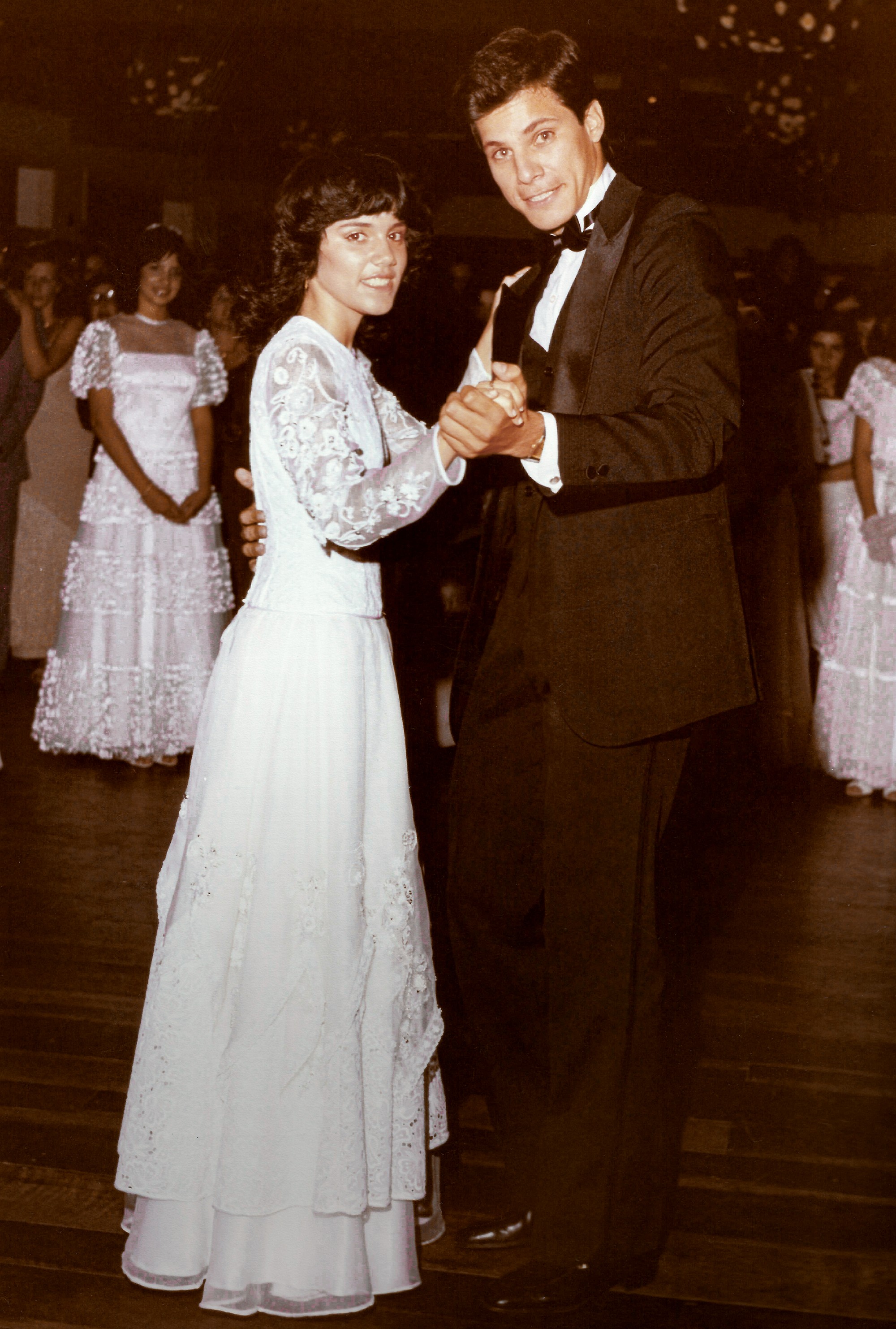 Quando éramos príncipes: Edson Celulari dança com Lelena Pasin (Foto: acervo pessoal)