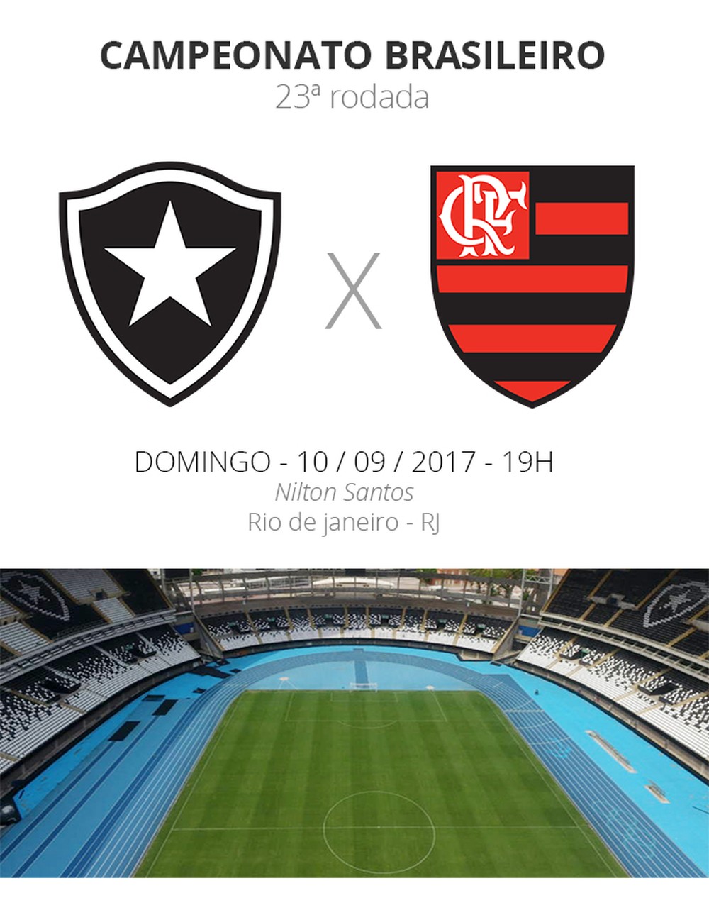 Rodada 23: tudo o que você precisa saber sobre Botafogo x Flamengo