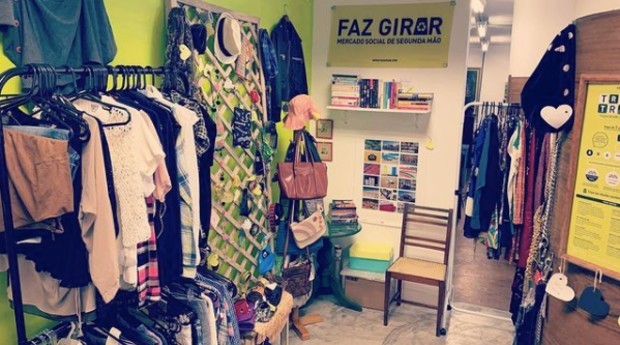 O brechó Faz Girar, que era um evento mensal, se uniu à loja colaborativa AZ Sustentabilidade (Foto: Reprodução Instagram)