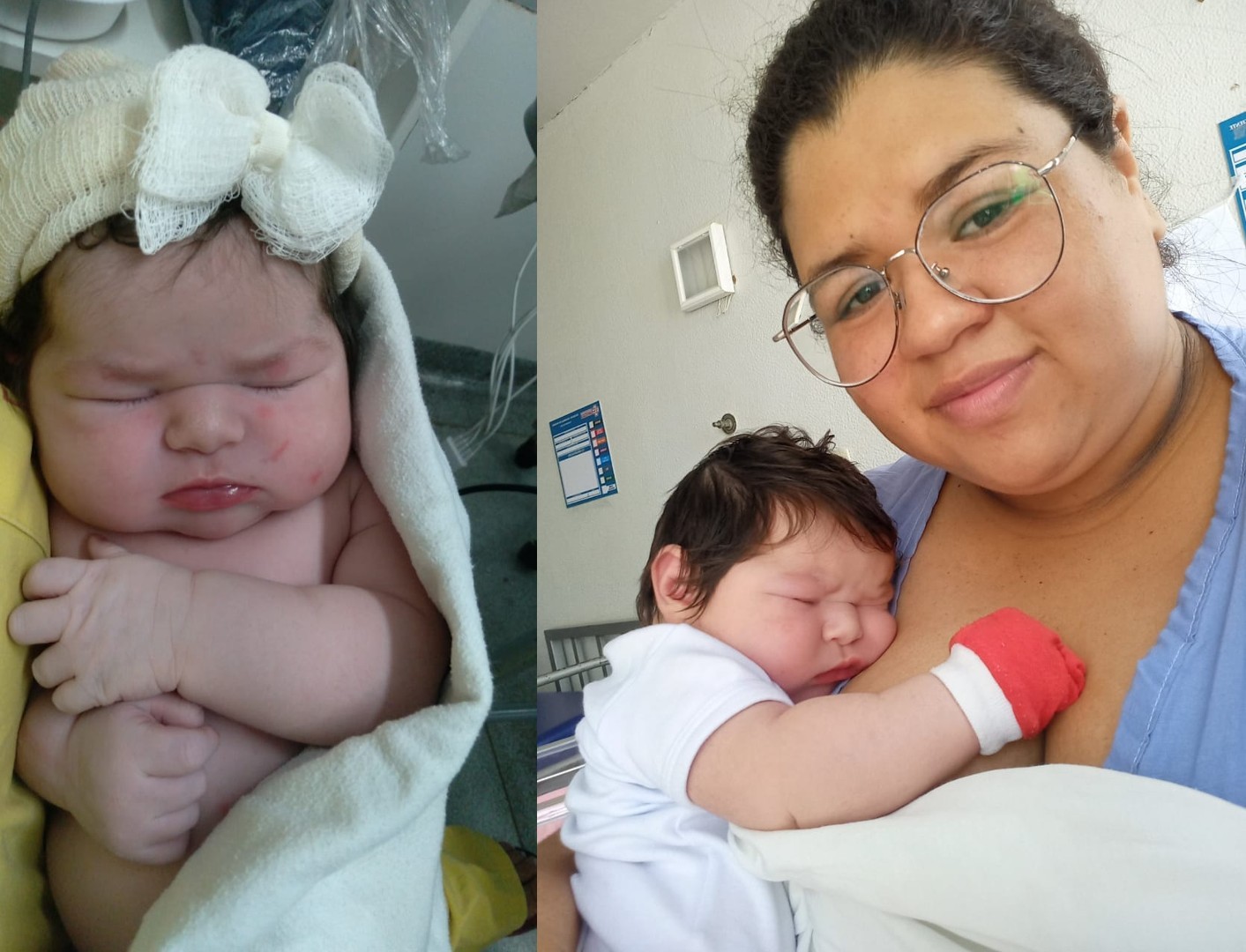 Mãe descobre gravidez na hora de dar à luz a filha de quase 5 kg: 'achava que era pedra nos rins'