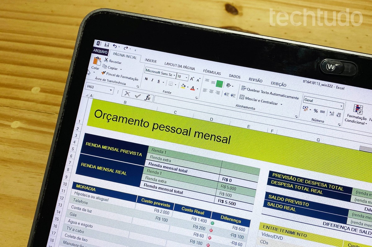 Planilha de gastos pessoais no Excel: como baixar e usar modelo no editor