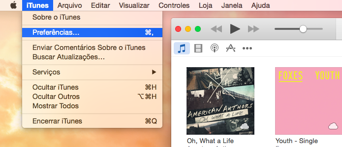 Acesse as configura??es do iTunes (Foto: Reprodu??o/Helito Bijora) 
