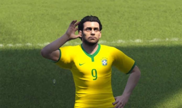 Fred é destaque em partida entre Brasil e Alemanha no PES 2015 (Foto: Reprodução) (Foto: Fred é destaque em partida entre Brasil e Alemanha no PES 2015 (Foto: Reprodução))