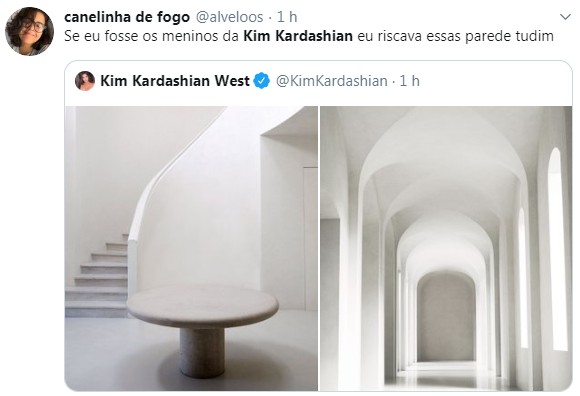 Mansão "vazia" de Kim Kardashian e Kanye West viraliza na internet (Foto: Twitter)