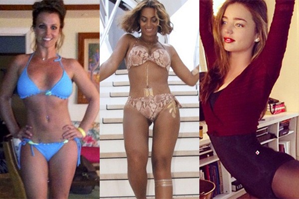Britney Spears, Beyonce Miranda Kerr: mulheres tão lindas, e mesmo assim dependentes do Photoshop! (Foto: Reprodução/Instagram)