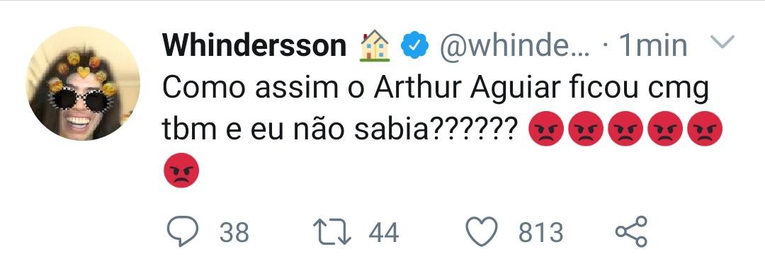 Whindersson Nunes ironizou traições de Arthur Aguiar (Foto: Reprodução/Twitter)