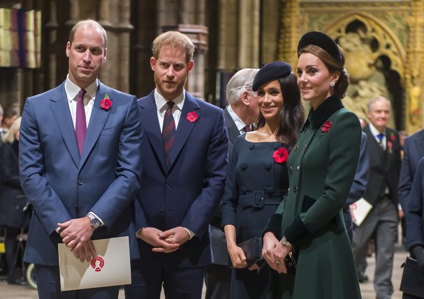 William, Harry, Meghan Markle e Kate Middleton (Foto: Getty Images)