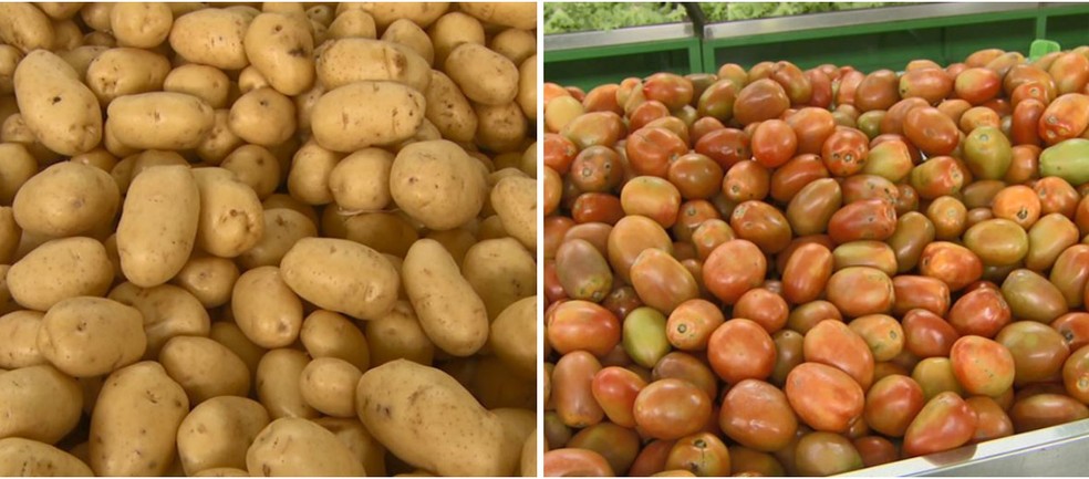 Batata e tomate tiveram o maior aumento — Foto: Reprodução/EPTV