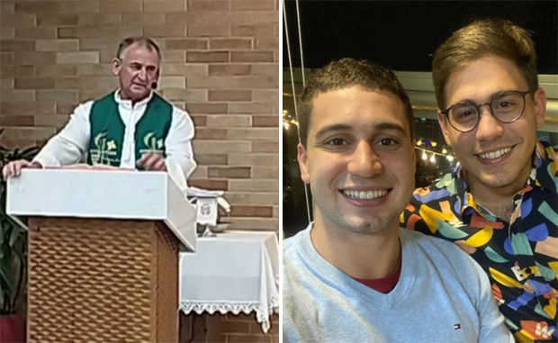 Padre Paulo Antônio Müller e Pedro Figueiredo com Erick Rianelli (Foto: Reprodução/Instagram)