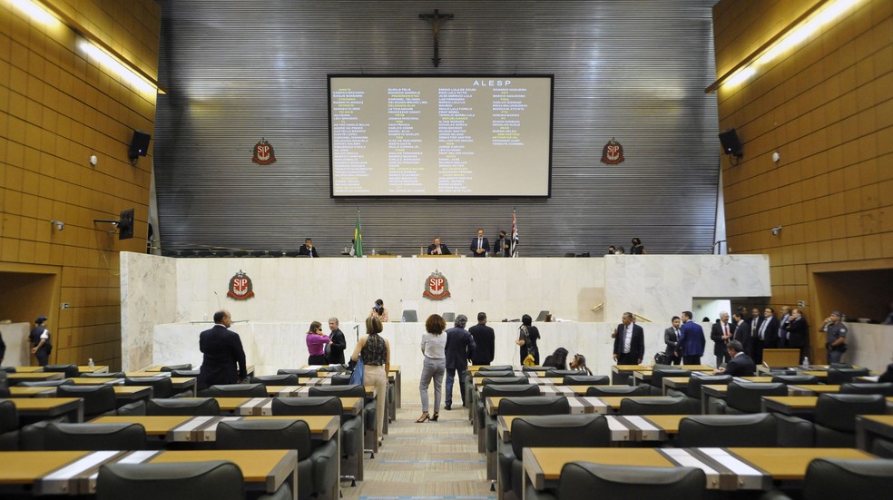 Deputados da Alesp no plenário principal da Casa. — Foto: Agência Alesp/Divulgação