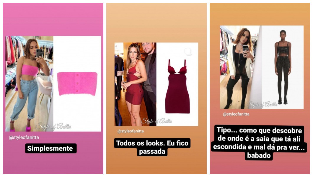 Anitta compartilha flagras anteriores de seus looks (Foto: Reprodução: Instagram)