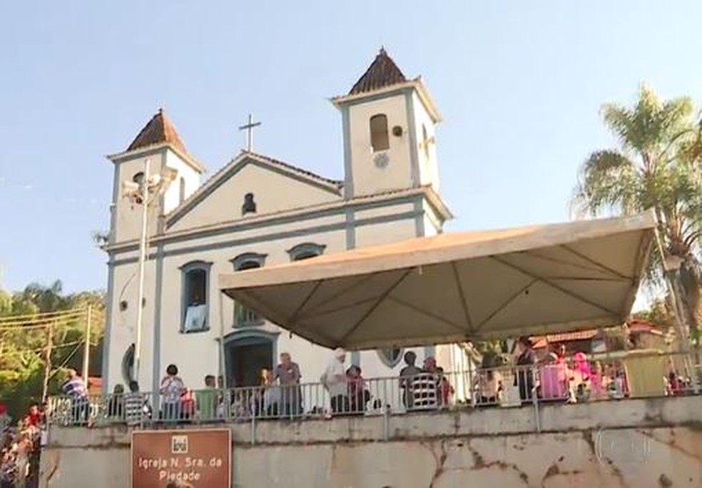 Igreja histórica em Piedade Paraopeba — Foto: Reprodução/ TV Globo