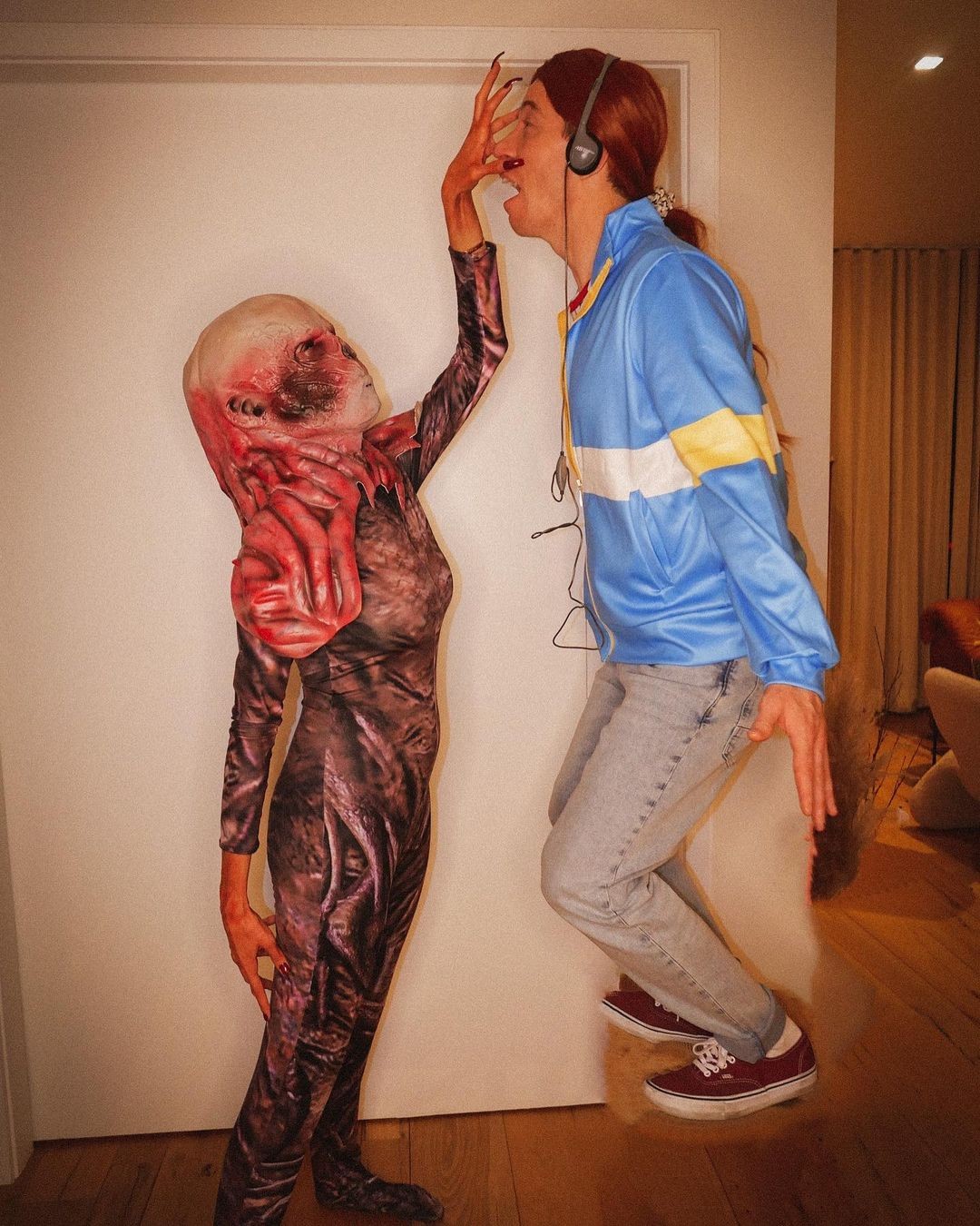 Nina Dobrev e Shaun White se inspiraram em Stranger Things — Foto: Reprodução/Instagram