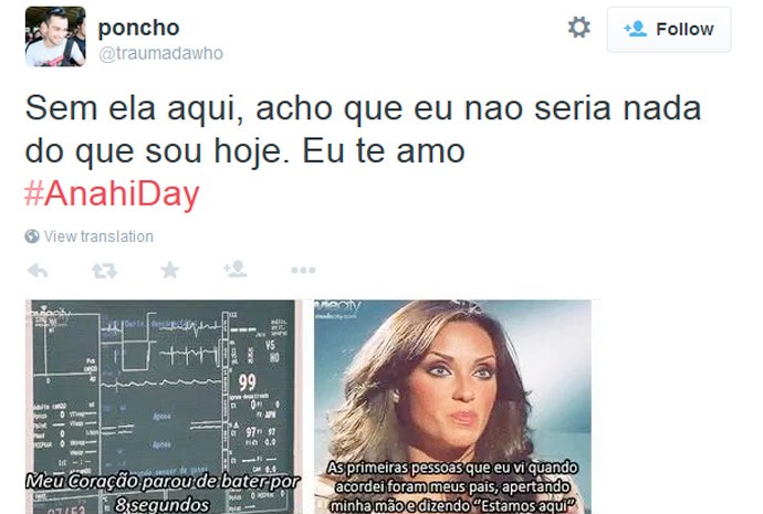 Tuíte para Anahi 1