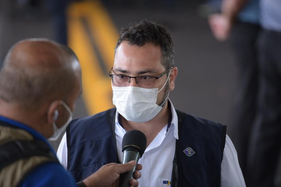 O presidente do Deracre, Petrônio Antunes, estava entre as pessoas que foram feitas reféns durante assalto ao órgão — Foto: Diego Gurgel/Secom