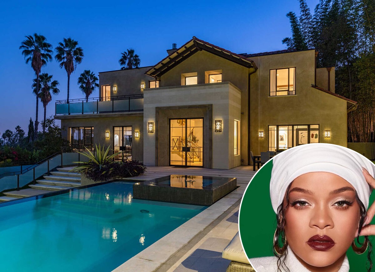 Rihanna vende mansão em Hollywood Hills por US$ 6,6 miçhões (Foto: Reprodução / Instagram e Compass)