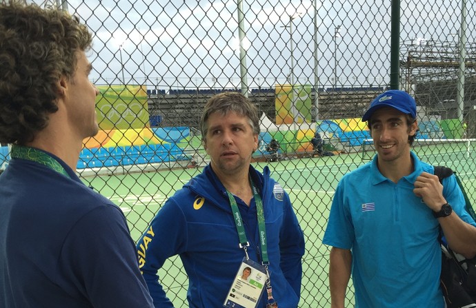 Gustavo Kuerten no Centro Olímpico de Tênis (Foto: Thiago Quintella)