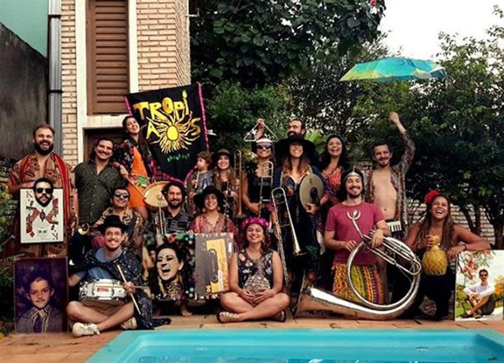 Grupo instrumental de fanfarra Tropicaos — Foto: Tropicaos/Divulgação